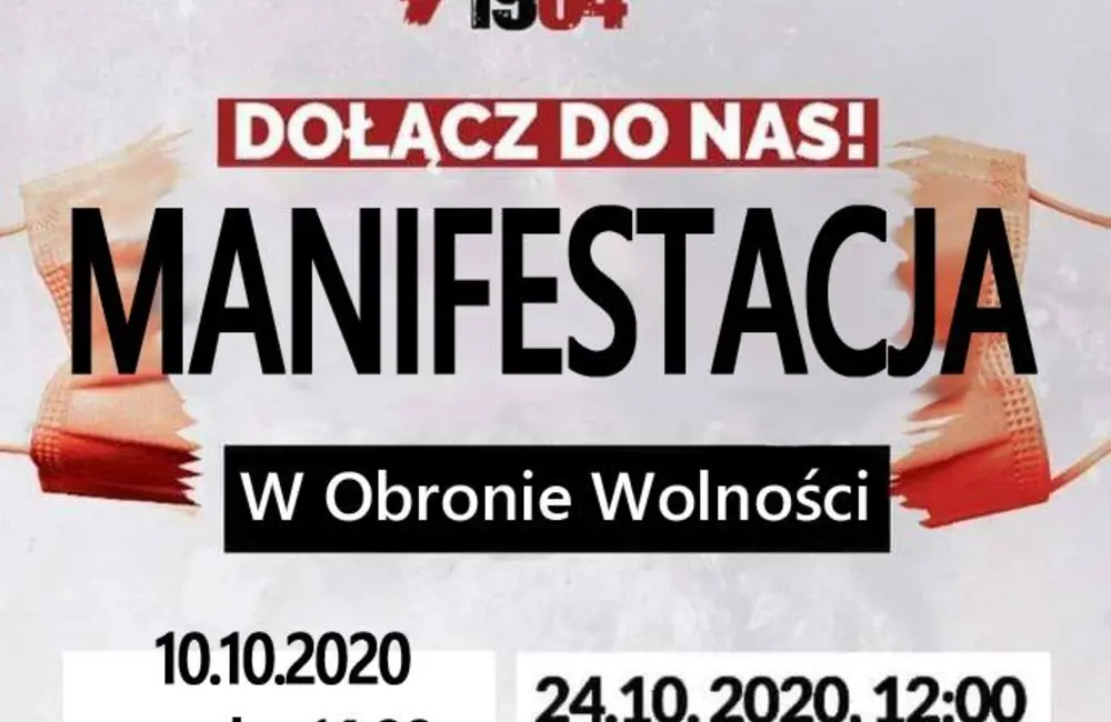 "Żądamy zakończenia plandemii!". W sobotę manifestacja koronsceptyków w Rzeszowie