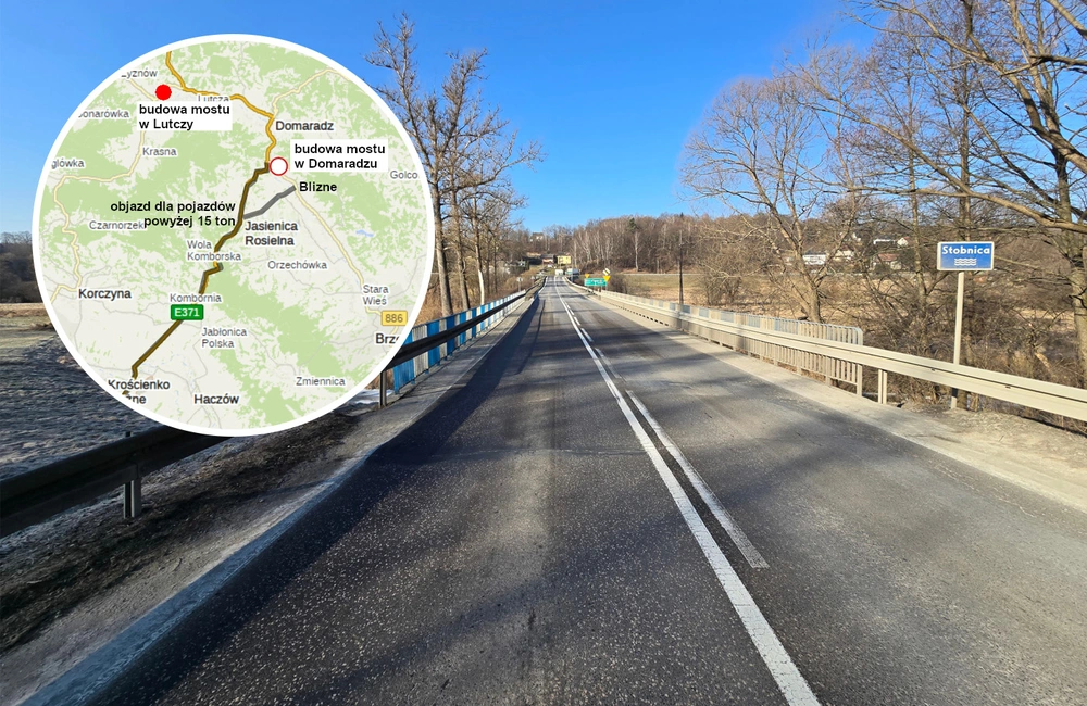 Uwaga kierowcy! Od 20 maja zamknięta droga wojewódzka nr 886 w Domaradzu 