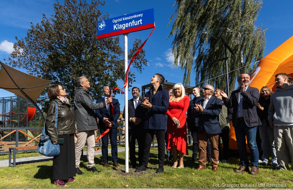 Uroczyste otwarcie „Ogrodu kieszonkowego Klagenfurt” na osiedlu Staromieście