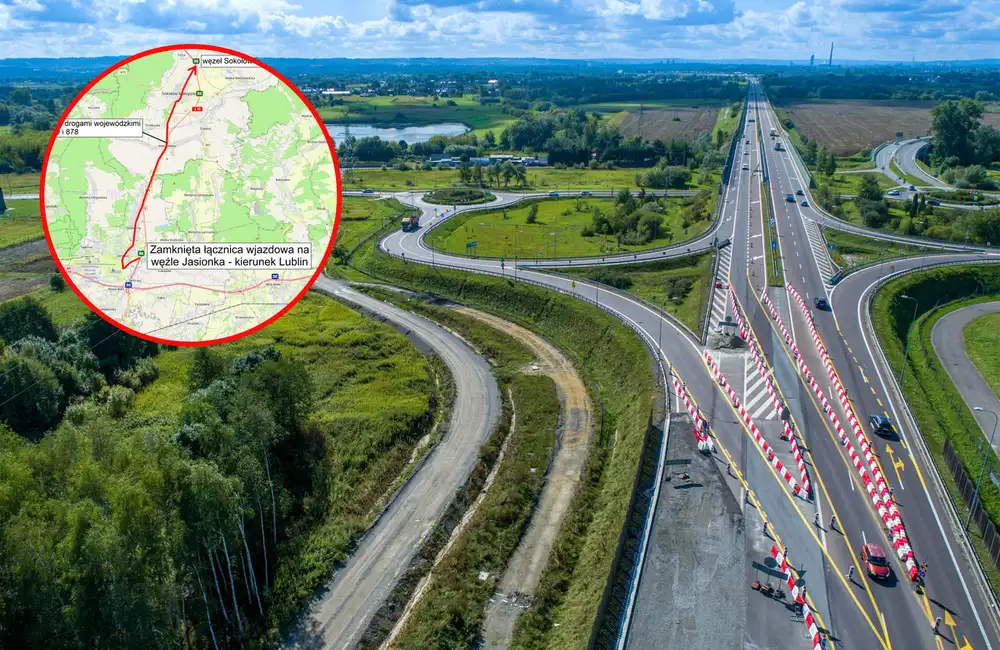 Uwaga kierowcy! Zmiana organizacji ruchu na węźle Jasionka na S19