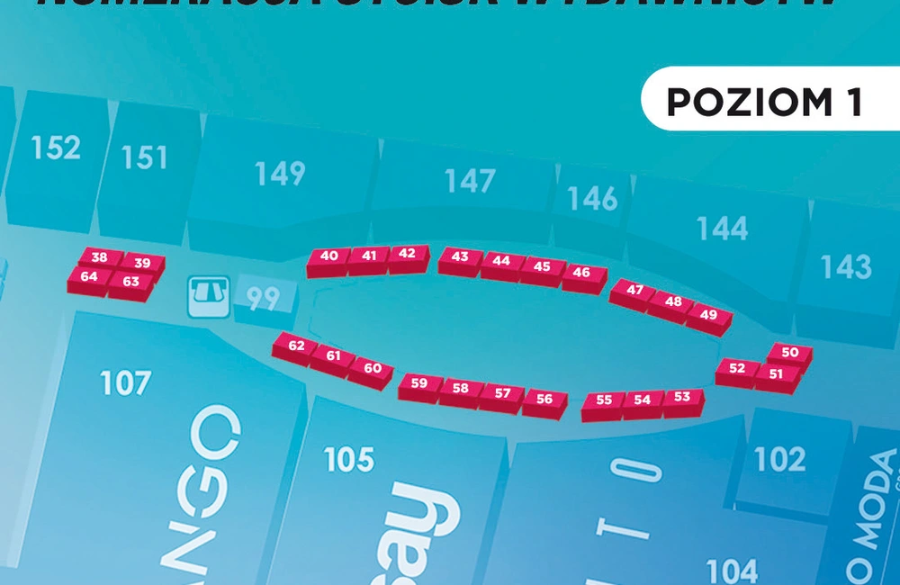 Mapka ze stoiskami wydawców / Millenium Hall