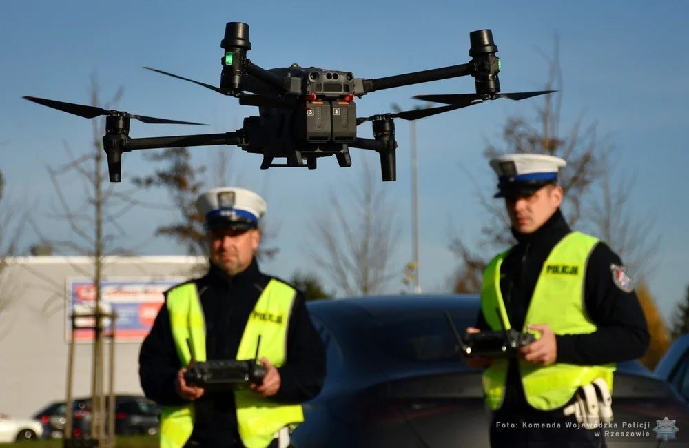 Policyjny dron „łapał” kierowców na rondzie Honorowych Dawców Krwi w Rzeszowie