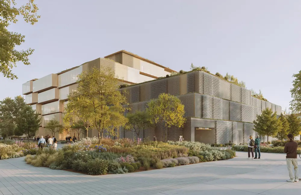 Wizualizacja obiektu "Biblioteka Nowa" -  WIDOK OD STRONY GALERII RZESZÓW / Materiały prasowe