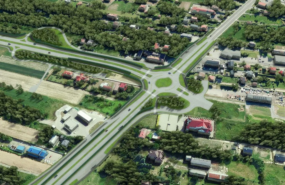 Wstępna wizualizacja drogi, która połączy ul. Warszawską z ul. Krakowską / MZD w Rzeszowie