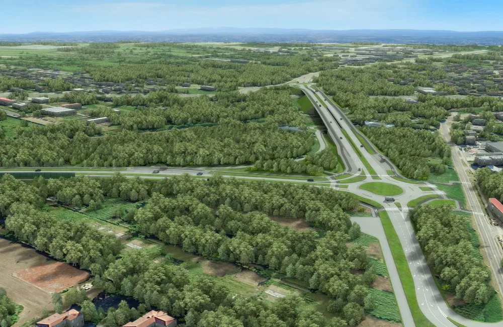 Wstępna wizualizacja drogi, która połączy ul. Warszawską z ul. Krakowską / MZD w Rzeszowie