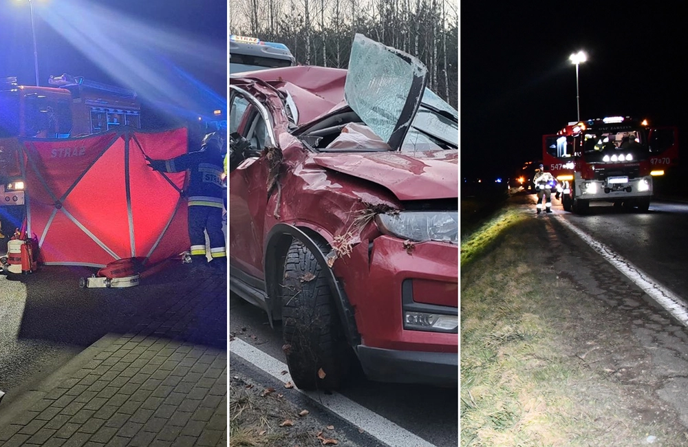 Tragiczna noc na podkarpackich drogach. W trzech wypadkach zginęły trzy osoby