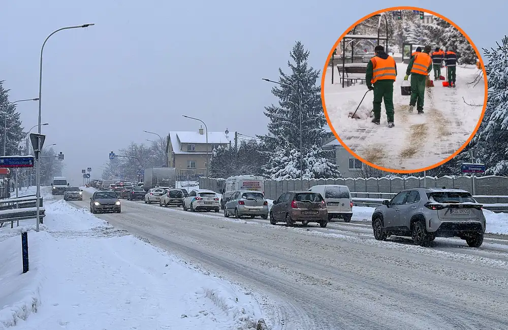 Najnowszy raport z akcji „Zima” w Rzeszowie. Służby pracowały całą noc