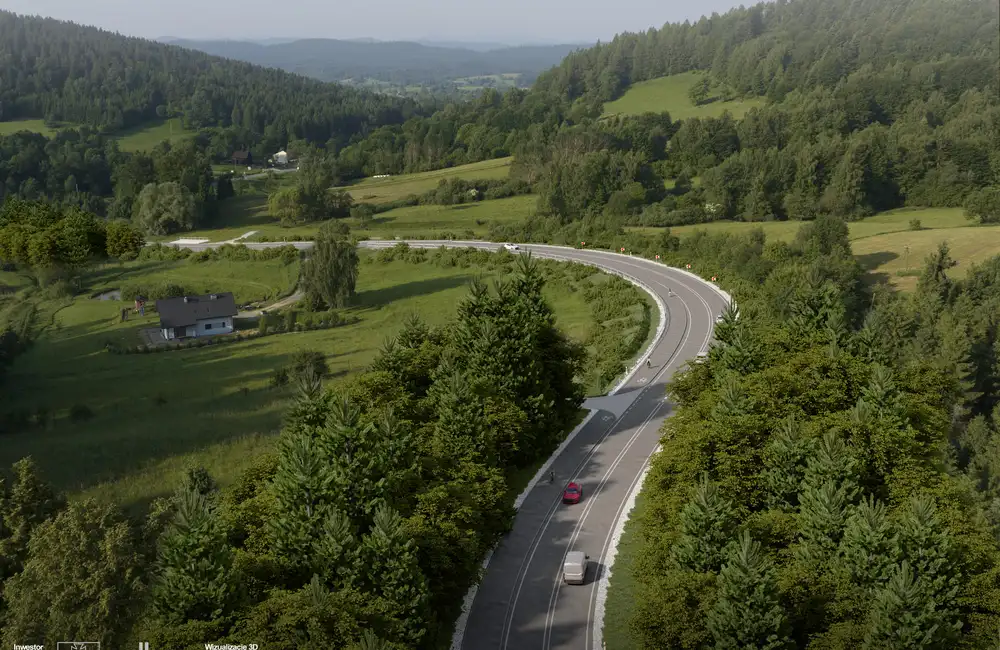 Wizualizacja: DW 896 wizualizacje Ustrzyki Górne Dolne - Czarna Górna - Smolnik / Materiały prasowe PZDW