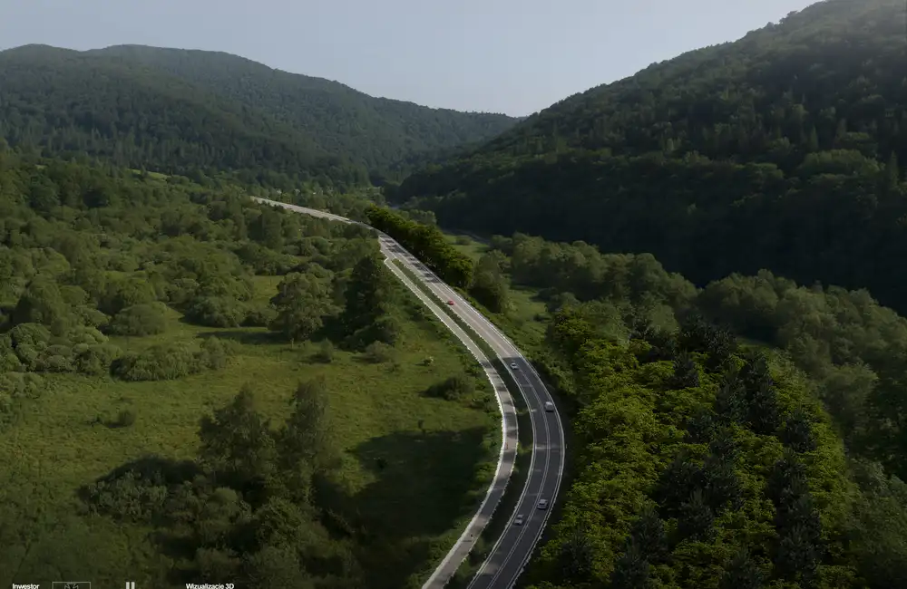 Wizualizacja: DW 896 wizualizacje Ustrzyki Górne Dolne - Czarna Górna - Smolnik / Materiały prasowe PZDW