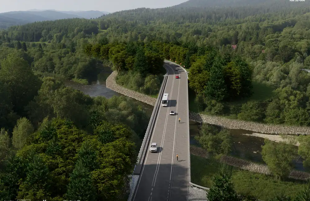 Wizualizacja: DW 896 wizualizacje Ustrzyki Górne Dolne - Czarna Górna - Smolnik / Materiały prasowe PZDW