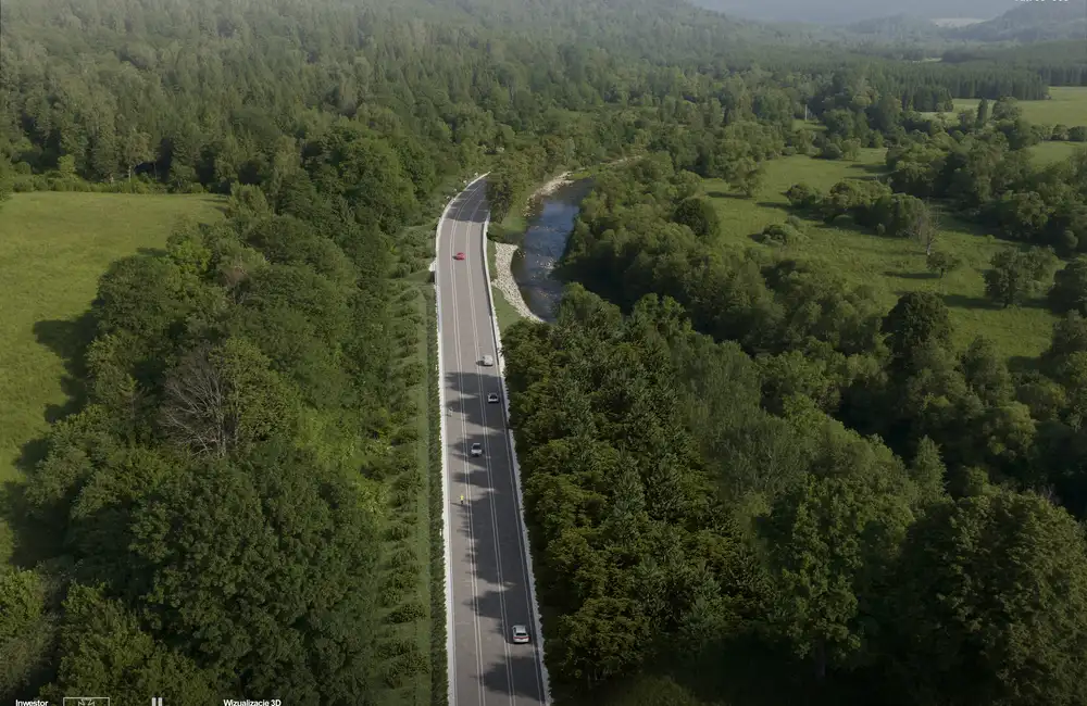 Wizualizacja: DW 896 wizualizacje Ustrzyki Górne Dolne - Czarna Górna - Smolnik / Materiały prasowe PZDW