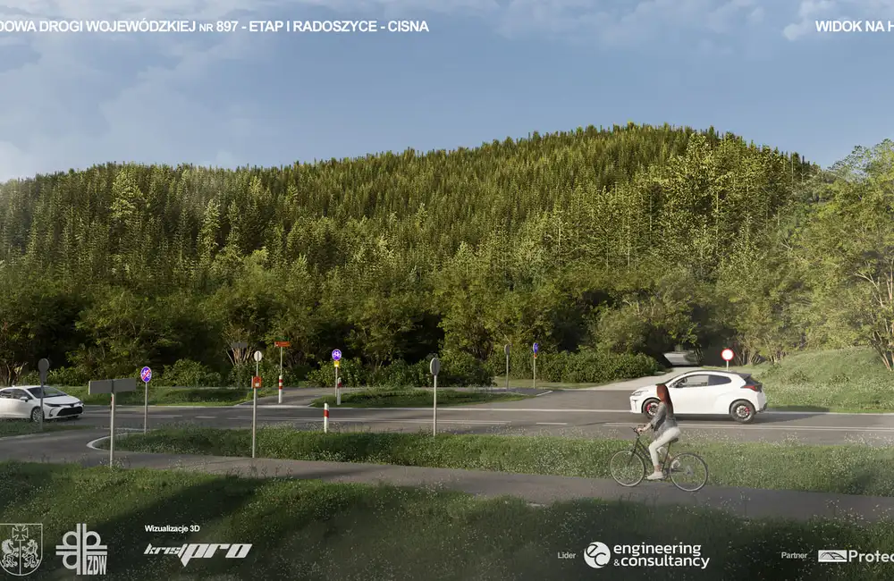 Wizualizacja: DW 897 odcinki Wetlina Cisna Radoszyce / Materiały prasowe PZDW