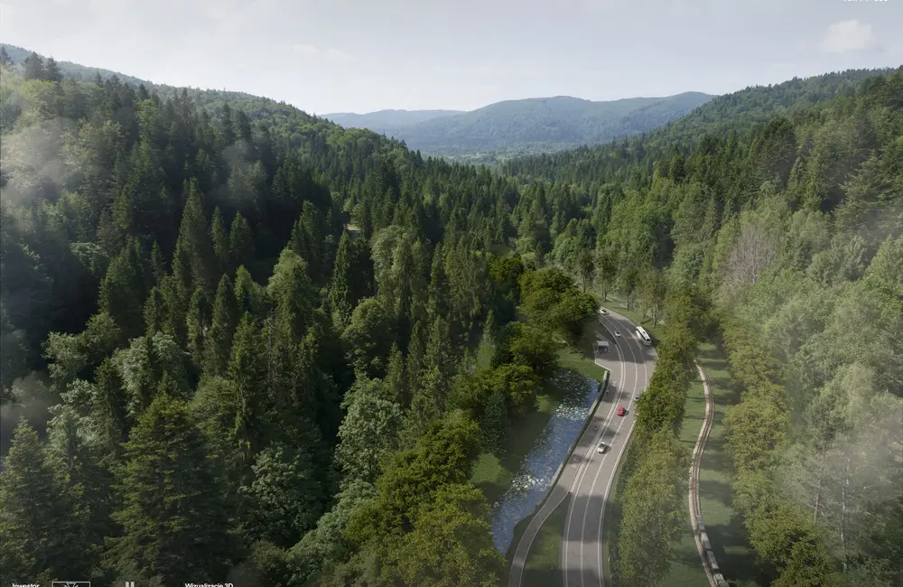 Wizualizacja: DW 897 odcinki Wetlina Cisna Radoszyce / Materiały prasowe PZDW