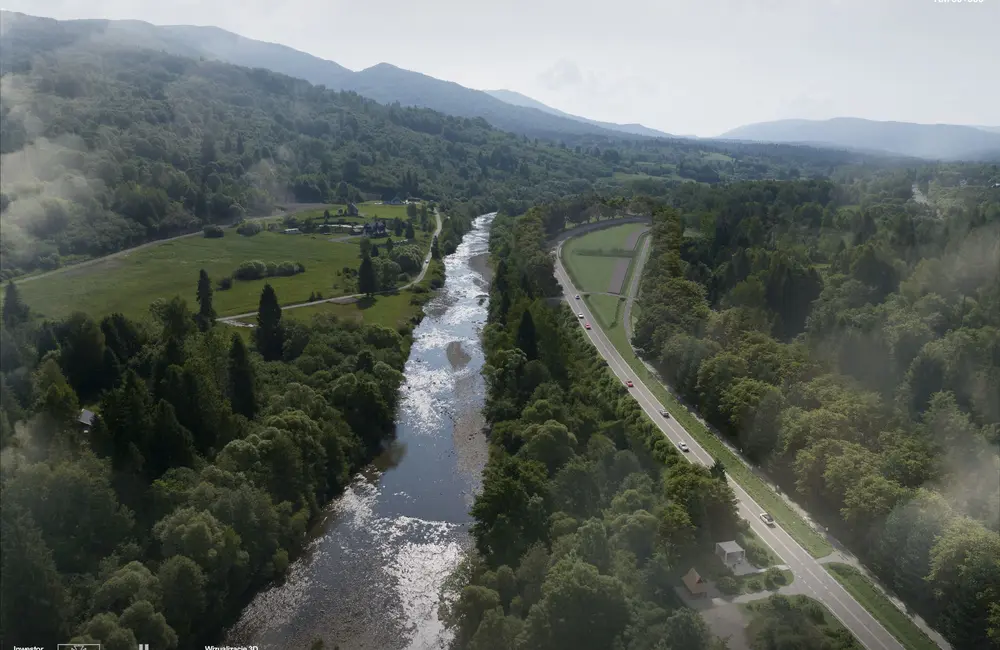 Wizualizacja: DW 897 odcinki Wetlina Cisna Radoszyce / Materiały prasowe PZDW