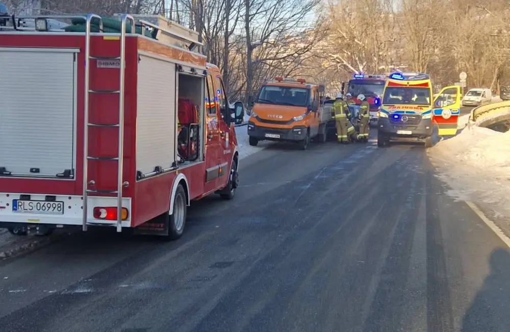Wypadek w Wołkowyi / fot. OSP Bukowiec
