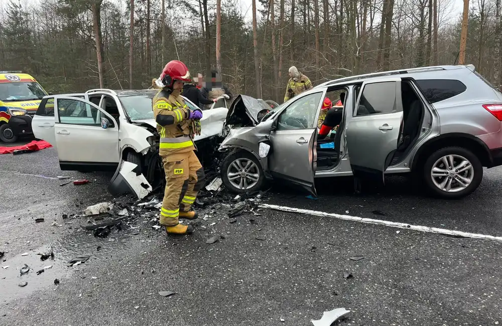 Wypadek w Głogowie Małopolskim / fot. mł. bryg. Marcin Bieniek/KM PSP w Rzeszowie