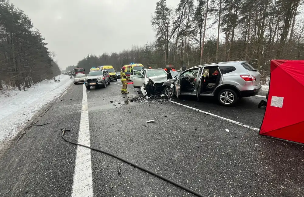 Wypadek w Głogowie Małopolskim / fot. mł. bryg. Marcin Bieniek/KM PSP w Rzeszowie