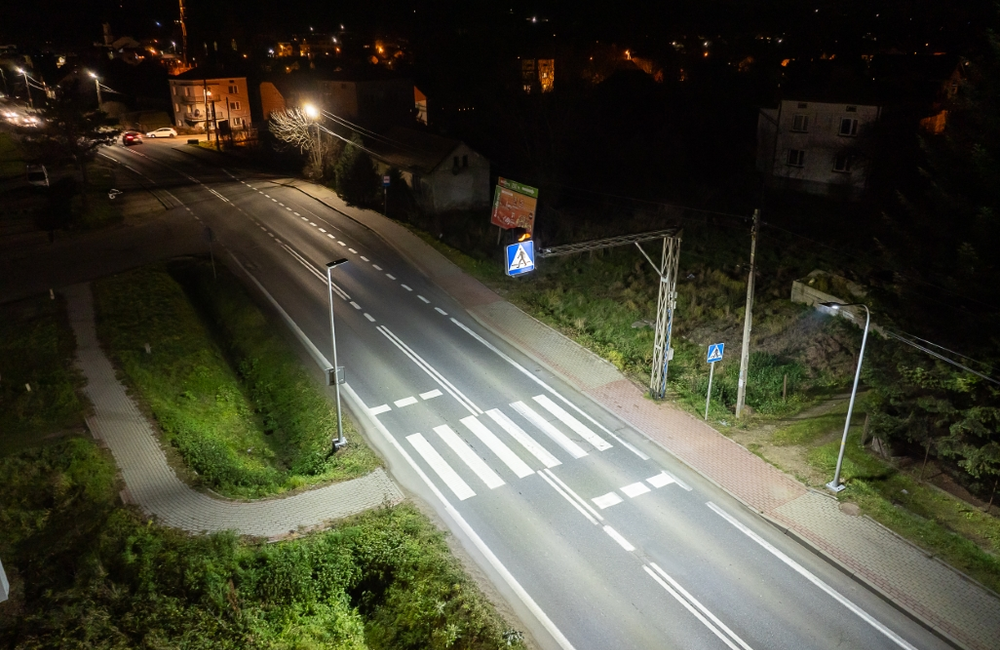 Doświetlone przejście dla pieszych w Kołaczycach / fot. GDDKiA