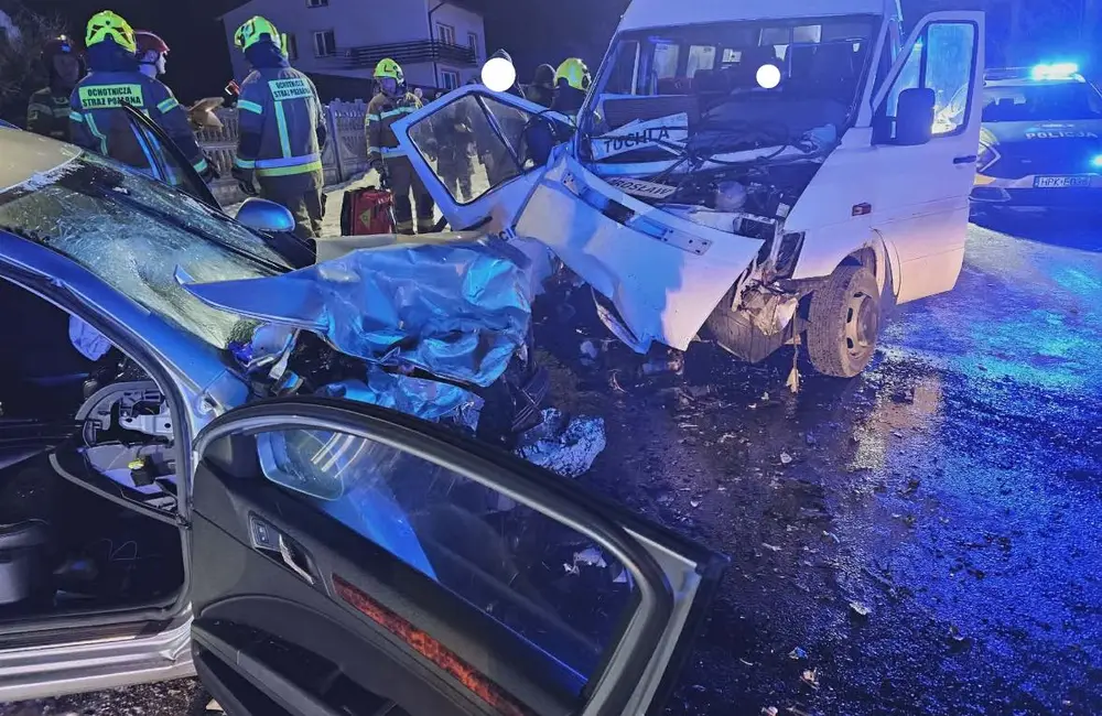 Wypadek w Kisielowie / fot. OSP KSRG Zarzecze