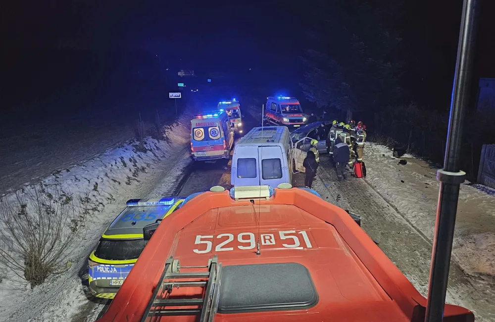 Wypadek w Kisielowie / fot. OSP KSRG Zarzecze