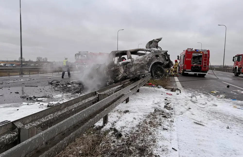 Wypadek w Trzebownisku / fot. Ochotnicza Straż Pożarna w Trzebownisku