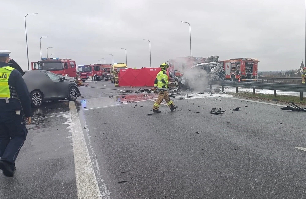 Wypadek w Trzebownisku / fot. KMP w Rzeszowie