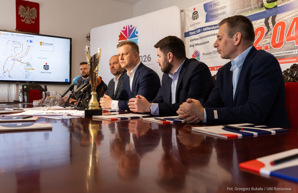 Konferencja prasowa przed 19. PKO Półmaratonem Rzeszowskim, fot. Grzegorz Bukała / UM Rzeszowa
