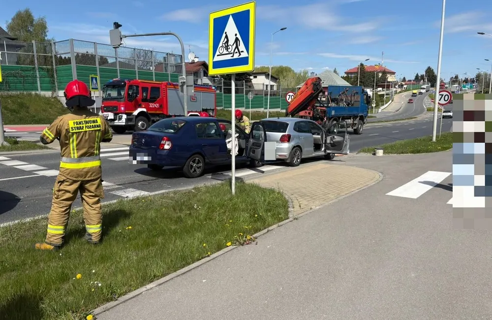 Wypadek na ul. Podkarpackiej w Rzeszowie / fot. KMP Rzeszów