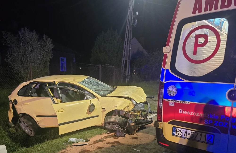 Wypadek w Bliznem / fot. KPP w Brzozowie