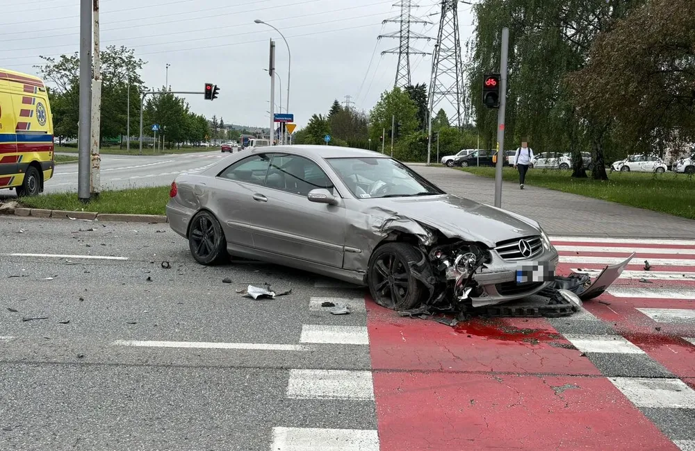 Wypadek na al. Rejtana w Rzeszowie - 18.05.2026 / fot. KMP w Rzeszowie