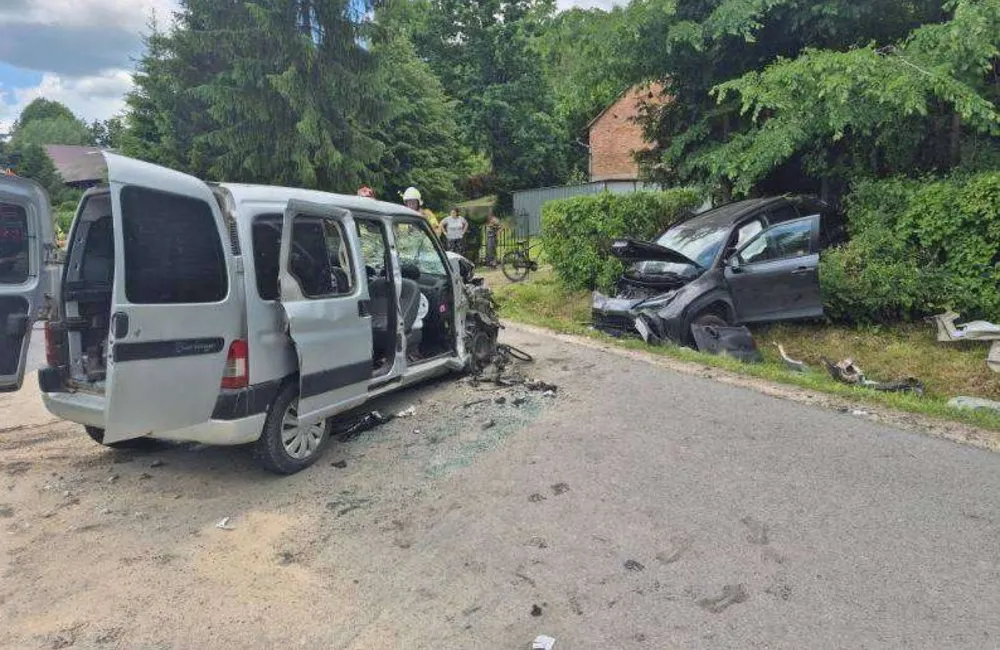 Wypadek w Błędowej Tyczyńskiej 8.06.2026 / fot. KMP w Rzeszowie