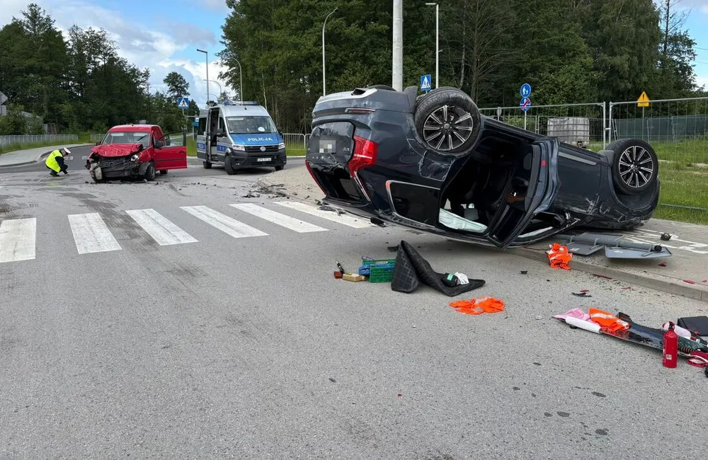 Wypadek w Jasionce - 15.06.2026 / fot. KMP w Rzeszowie