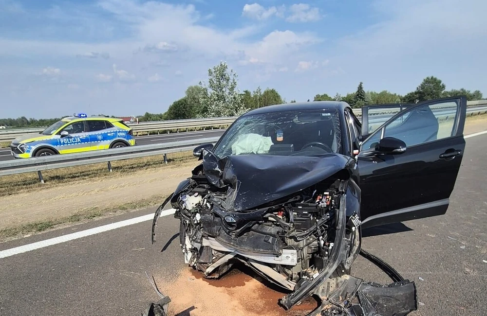 Wypadek na A4 w Gniewczynie Łańcuckiej / fot. KPP Przerworsk