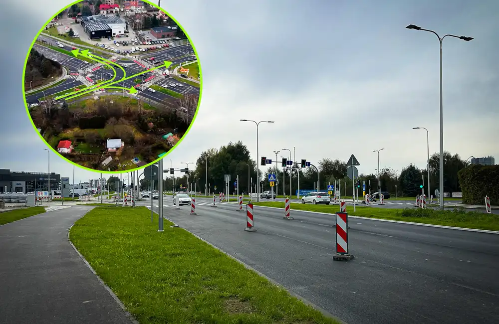 Nowa organizacja ruchu na skrzyżowaniu al. Krzyżanowskiego i al. Armii Krajowej