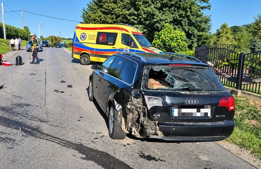 Wypadek w Futomie - 13.08.2026 / fot. KMP w Rzeszowie