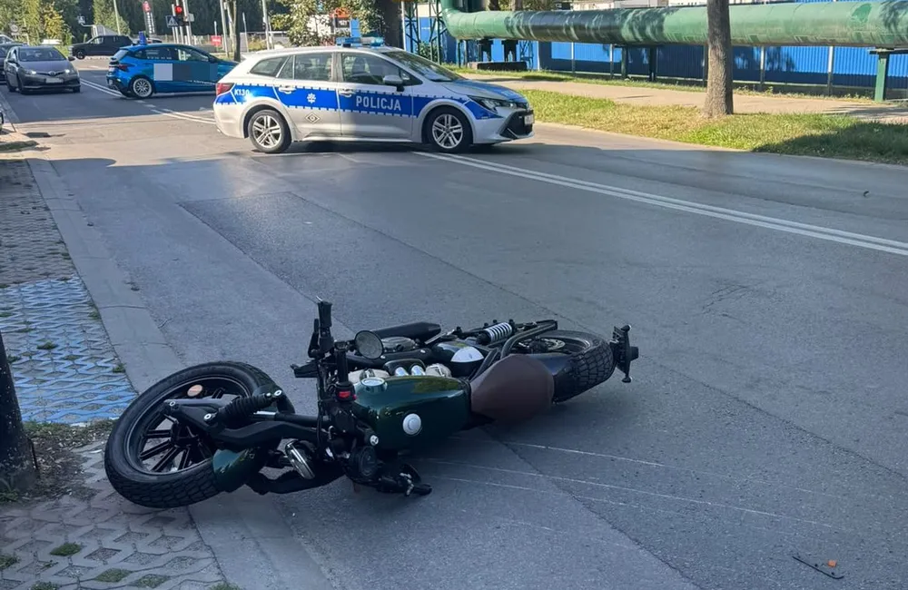 Poranek na drogach Rzeszowa. Ranni rowerzysta i motocyklistka