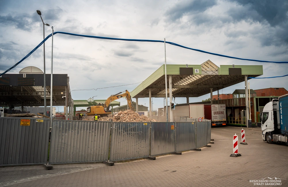 Prace budowlane na przejściu granicznym w Medyce / fot. BiOSG