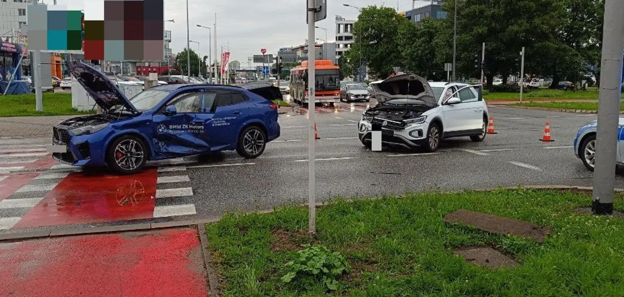 Wypadek na al. Rejtana w Rzeszowie / fot. KMP w Rzeszowie