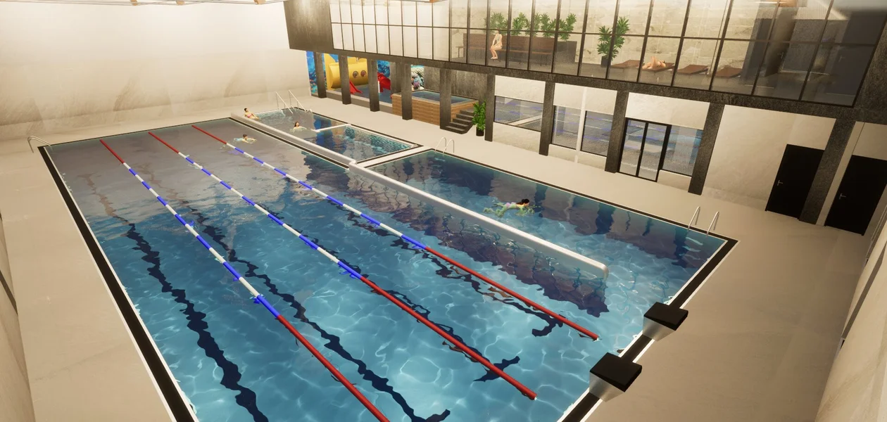 Wizualizacja przebudowy krytej pływalni ROSIR w Rzeszowie / Materiały UM Rzeszowa