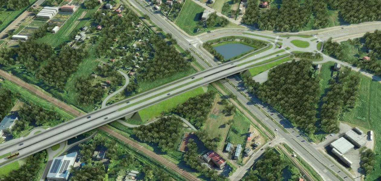 Wstępna wizualizacja drogi, która połączy ul. Warszawską z ul. Krakowską / MZD w Rzeszowie