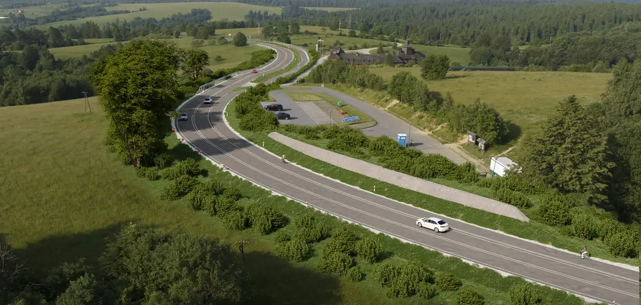 Wizualizacja: DW 896 wizualizacje Ustrzyki Górne Dolne - Czarna Górna - Smolnik / Materiały prasowe PZDW