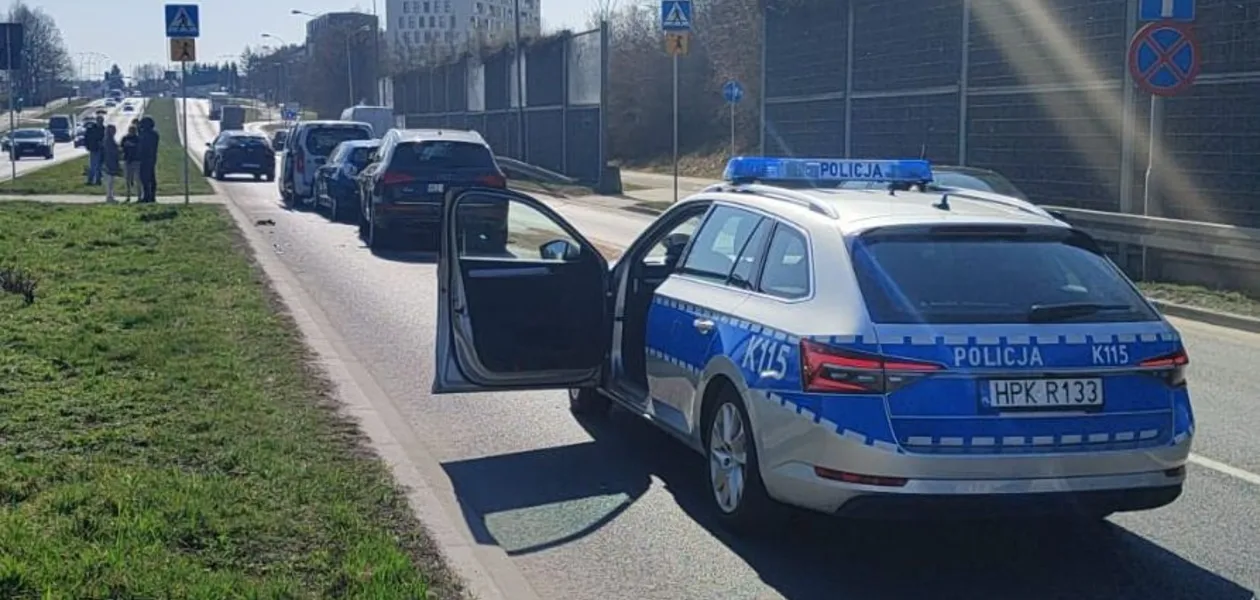 Zderzenie 4 samochodów na ul. Krakowskiej / fot. KMP w Rzeszowie