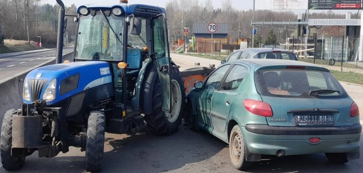 Wypadek na DK94 w Łańcucie / fot. KPP w Łańcucie