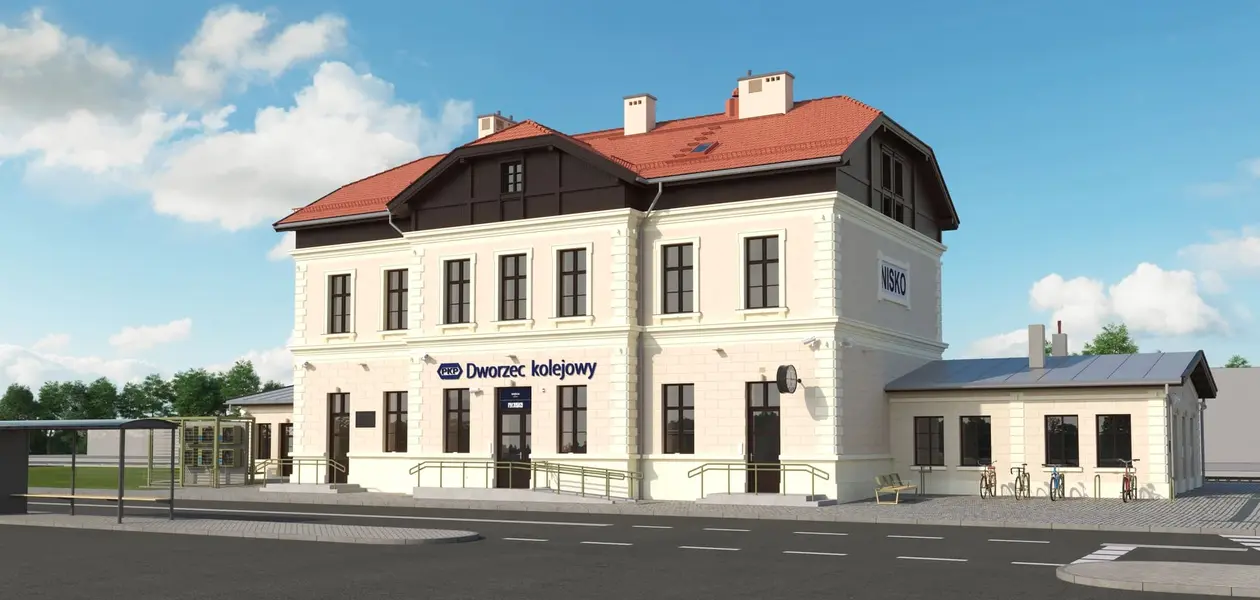 Wizualizacja dworca w Nisku po przebudowie, mat. PKP S.A.
