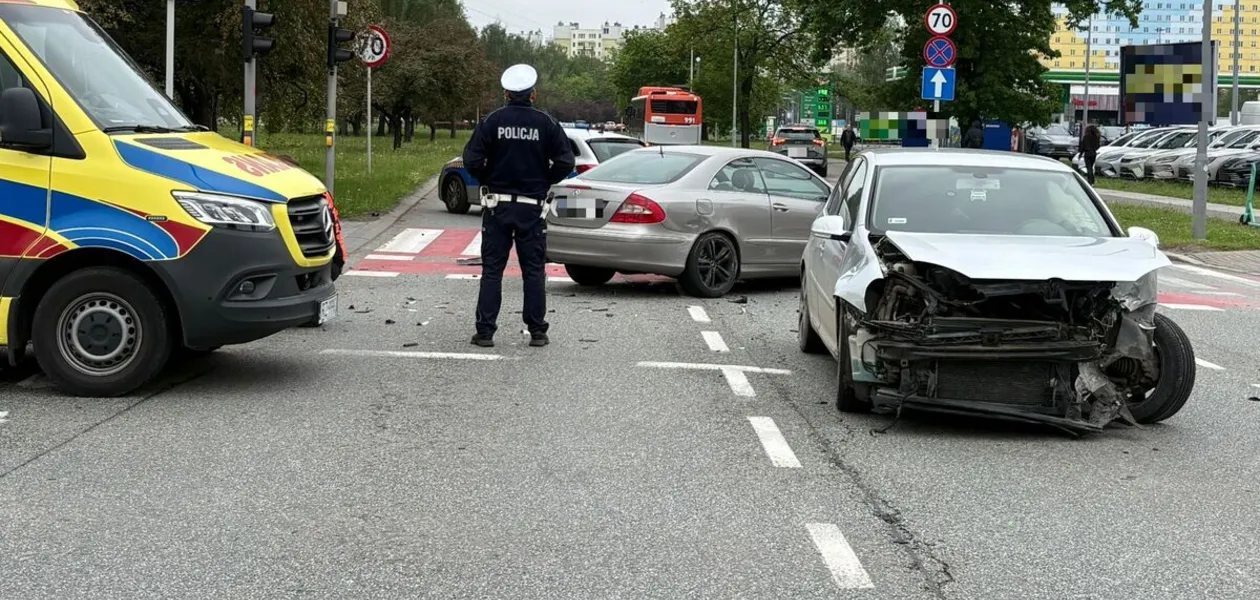 Wypadek na al. Rejtana w Rzeszowie - 18.05.2026 / fot. KMP w Rzeszowie