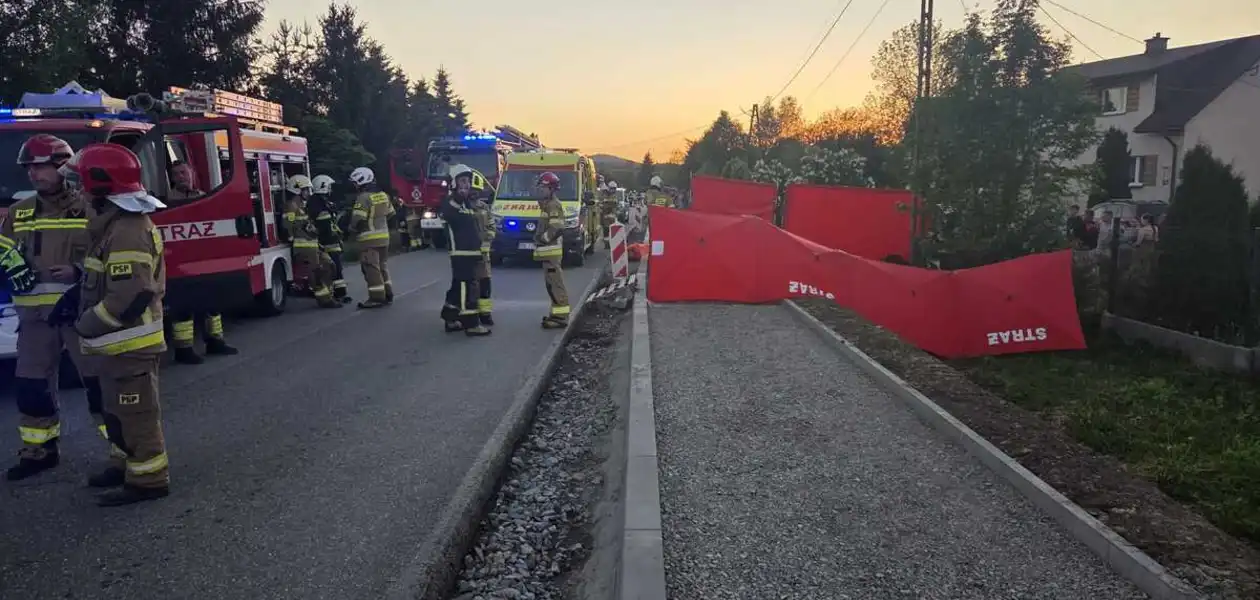 Śmiertelny wypadek w Woli Niżnej / fot. KMP w Krośnie