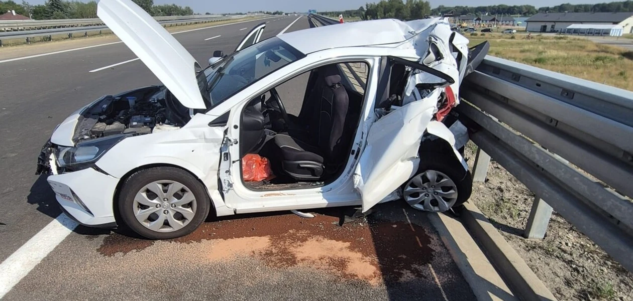 Wypadek na A4 w Gniewczynie Łańcuckiej / fot. KPP Przerworsk