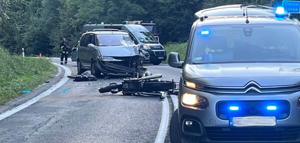 Śmiertelny wypadek w miejscowości Wujskie, fot. KPP w Sanoku