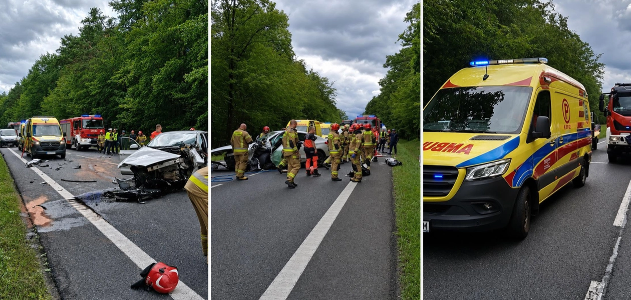 Wypadek na trasie Głogów Małopolski - Widełka / fot. Wojewódzka Stacja Pogotowia Ratunkowego w Rzeszowie