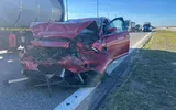 Wypadek na autostradzie A4 w Świlczy. 3 osoby ranne, utrudnienia w ruchu fot. KMP w Rzeszowie 